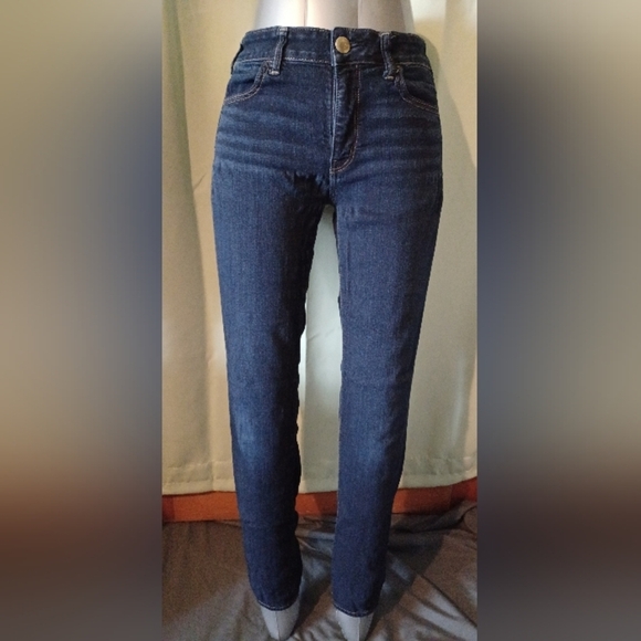 American Eagle Outfitters Blue Straight Jeans Classic Fit - Picture 4 of 9